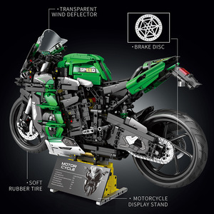 Bloques de Construcción Originales Zhenzhuan 570 para Motocicleta, SE de Alta Dificultad, Personalizables, MOC - Product Image 4
