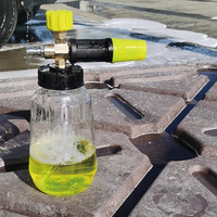 Lance à mousse de neige à haute pression, canon à mousse de neige avec bouteille transparente 1L