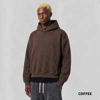Hoodies populaires anti-boulochage et anti-rétrécissement en molleton écologique doublé pour hommes, coupe ample, style streetwear, pull à capuche, marque privée OEM