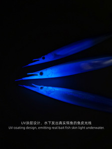 30g-120g Impresión 3D 12T Plantilla de metal de pez aguja con gancho Efecto UV Paso de caída lenta Señuelo de Pesca de Mar Cebo duro Hyporhamphus Sajori - Product Image 4