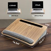 Combohome Mini bureau d'ordinateur portable coloré en bois sans lumière LED Mini Lapdesk Lap Top Table