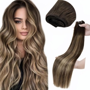 All'ingrosso russo vergine Remy sottile adesivo <span class=keywords><strong>capelli</strong></span> trama doppio disegnato brasiliano extension Kit - Product Image 2