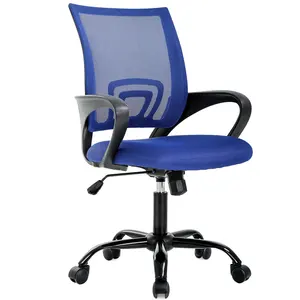 高可调现代办公椅高弹性泡沫坐垫办公椅带扶手办公椅