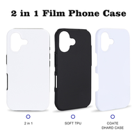 Casing Film Sublimasi 3D 2 in 1 Saiwei untuk iPhone 17 17Air 17Promax 16 15, Cetak Gambar Kustom dengan Heat Press, Pelindung Ponsel