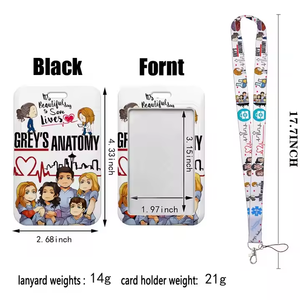 カスタム漫画首ストラップかわいい面白いIDバッジホルダーフック付きポリエステル素材キーホルダー女の子のためのギフト - Product Image 6