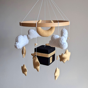 <span class=keywords><strong>Mobile</strong></span> Musical en Feutre Islamique Personnalisé La Mecque Coran <span class=keywords><strong>Cube</strong></span> pour Berceau Bébé Nouveau-né Unisexe - Product Image 4