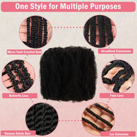 Cheveux Afro Kinky en vrac de 12 pouces, Marley Twist, Faux Locs, Dreadlocks au crochet, ignifuges, 100g pour femmes noires, 3-4 paquets en gros
