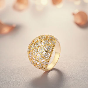 中国厂家直销批发婚礼首饰戒指女士金戒指 - Product Image 5