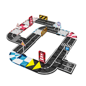 Nouveau produit Piste de course magnétique avec jeu de construction de voiture Blocs de construction magnétiques - Product Image 5