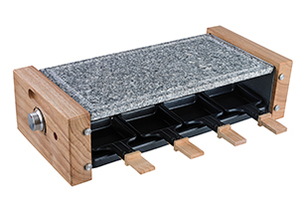 Grill électrique à <span class=keywords><strong>raclette</strong></span> en bois avec contrôle de la température pour la maison, avec poignées en bois - Product Image 3