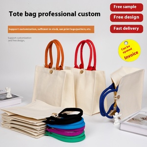 Cao cấp Túi Vải Tote công suất lớn với tay cầm đầy màu sắc Logo tùy chỉnh lớp phủ ba chiều phong cách thời trang mẫu thư - Product Image 2