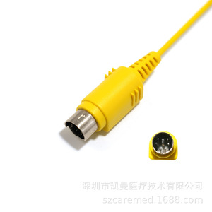 Compatible con el sensor de temperatura corporal ATOM, sonda de temperatura superficial repetible, conector amarillo, para recién nacidos, 3.0M. - Product Image 1