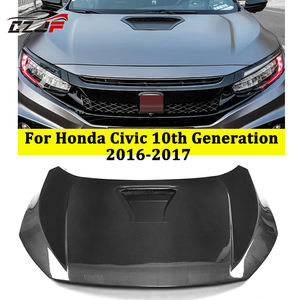 Capó de motor de fibra de carbono estilo <span class=keywords><strong>GTR</strong></span>, capó para <span class=keywords><strong>HONDA</strong></span> <span class=keywords><strong>CIVIC</strong></span> X, 10. ª generación, 2016, 2017, 2018 - Product Image 3