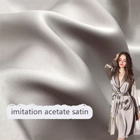 Nouveau tissu satiné en polyester imitation acétate double face respirant pour textile de maison, jupe, chemise, robe, costume, cheongsam
