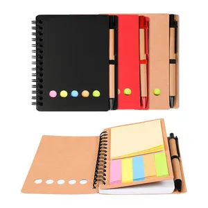 Diseño de logotipo personalizado planificador diario cuaderno notas adhesivas útiles escolares Bloc de notas