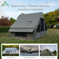 Tente gonflable quatre saisons de 6,3 m² pour le camping en plein air, pliable, imperméable, tente de glamping en tissu Oxford 600D, 2-3 personnes
