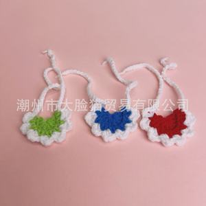 Bavoirs pour poupées faits à la main, accessoires miniatures pour chiots, bavoirs anti-bave, décorations de couleur unie pour jouets, utilisables en toutes saisons - Product Image 2