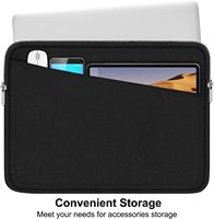 Housse pour ordinateur portable en néoprène pour MacBook, grande capacité, étui vertical décontracté avec poche, design léger