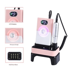 Lampe de manucure rechargeable 2-en-1 avec lime à ongles électrique et dissolvant de vernis, sans chauffage, outil portable - Product Image 3