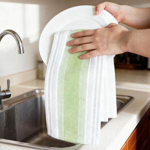 Serviettes en coton rayées de style nordique, 4 pièces, rectangulaires, lavables en machine, linge de table pour la maison et la cuisine, design moderne - Product Image 4