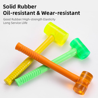 Marteau de sécurité avec manche en plastique maillet en caoutchouc outil de montage de carreaux de sol face octogonale bricolage