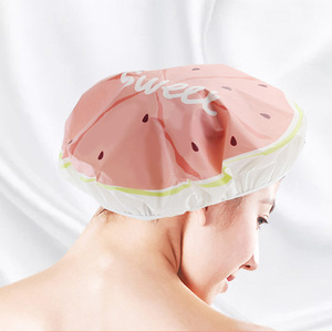 Gorro de ducha con diseño de frutas, impermeable, de EVA, para mujeres, para usar en el baño y la cocina - Product Image 2