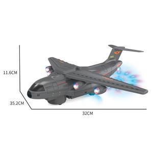 Avion de transport militaire électrique universel avec évitement d'obstacles et mini chars à friction pour enfants - Product Image 3