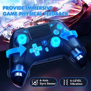 Foirceadal động cơ kép rung 6-trục cảm biến RGB Gamepad Turbo 3.5mm âm thanh jack Touch pad cho ps5 cho PS3 cho PS4 Pro Slim - Product Image 6