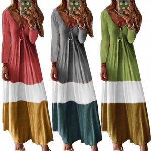 Abito lungo Maxi con stampa Sexy Casual per giovani donne - Product Image 1