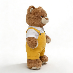 Oso de Peluche Personalizado, Oso de Peluche Marrón Personalizado, Muñeco de Peluche, Lindo Oso de Peluche con Pantalones con Tirantes - Product Image 3