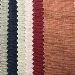 Tela de lino natural de color sólido para ropa decoración del hogar almohada sofá de alta calidad 100% tela de lino