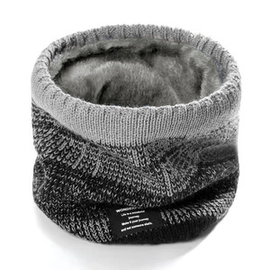 Gorros de punto jacquard de seda con degradado de color, forro de felpa, a prueba de viento, paquete personalizado, para invierno, musulmanes, cuadrados, a granel - Product Image 1