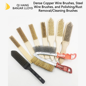 Brosse à peinture murale à poignée souple avec manche en queue de castor, poils en acier plaqué cuivre, 8 pouces+, qualité bricolage pour la peinture - Product Image 2