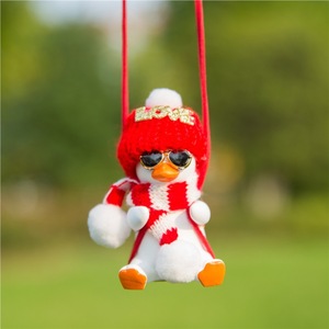Autonomy Swing Duck Pendant Alloy Cartoon Car Interior Decoration For Men And Women Rearview <b>Mirror</b> Accessory - Product Image 2