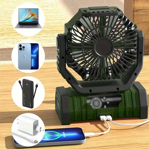 <span class=keywords><strong>Ventilador</strong></span> de Mesa Portátil Recargable <span class=keywords><strong>USB</strong></span> 3 en 1 F6 de 20000 mAh, Lámpara de Emergencia, Banco de Energía Compatible con Automóviles, <span class=keywords><strong>Ventilador</strong></span> de <span class=keywords><strong>Escritorio</strong></span> Silencioso para Acampar al Aire Libre - Product Image 3