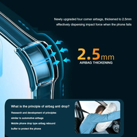 Coque Airbag de luxe pour Xiaomi Redmi Note13 Note 13 14C Pro Plus 14Pro Pro + 5G 4G Coque arrière en silicone souple antichoc transparente