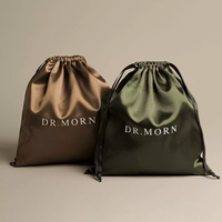Sacs cadeaux personnalisés de luxe en satin et velours écologiques, imprimés en sérigraphie, avec cordon de serrage, recyclables, pour le rangement de bracelets en voyage