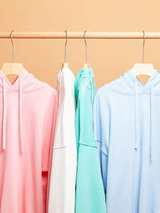 เสื้อมีฮู้ดสำหรับผู้ชายผ้าฝ้าย350 GSM ขนาดพลัสไซส์ H5574ออกแบบได้ตามต้องการ - Product Image 4