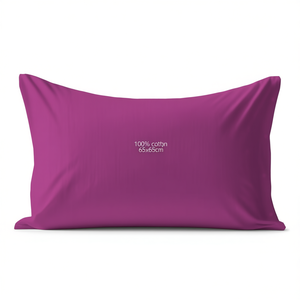 Taie d'oreiller 100% coton fuchsia taille française 65x65cm - Product Image 3