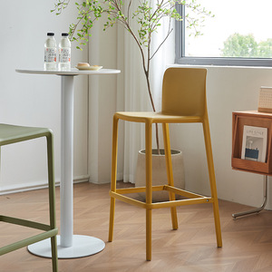 <span class=keywords><strong>Taburete</strong></span> Alto de Plástico Moderno y <span class=keywords><strong>Minimalista</strong></span> para Cocina, Hogar y Hotel, <span class=keywords><strong>Diseño</strong></span> Nórdico, Muebles de Comedor Comerciales - Product Image 4