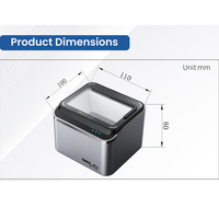Lecteur de cartes RFID sans contact 13,56 MHz ABS, lecteur de permis de conduire et de passeport, skimmer 20 cm QR/OCR 5G/WiFi ISO/IEC 14443 A/B