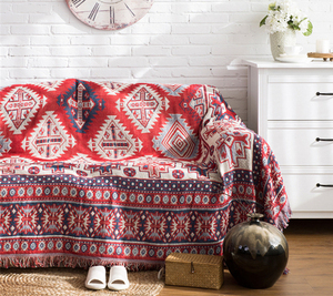 Tùy Chỉnh In Bông Đan Ném Tây Nam Navajo Aztec Chăn - Product Image 3