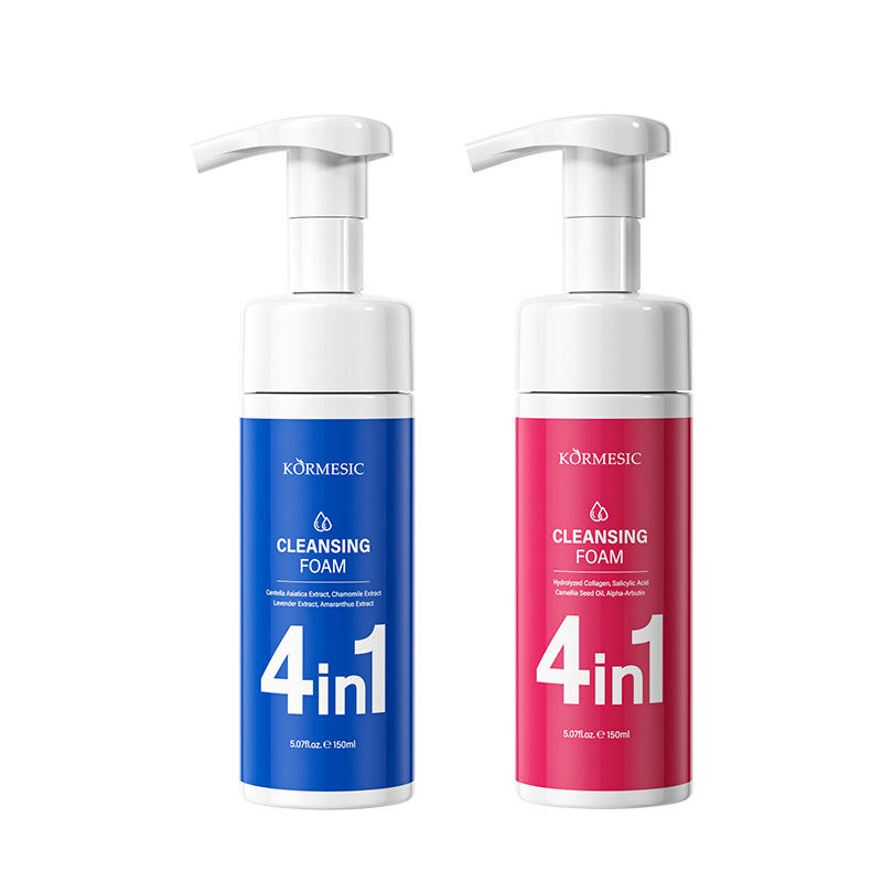 KORMESIC มูสล้างหน้า 4-in-1 สีฟ้าชมพู