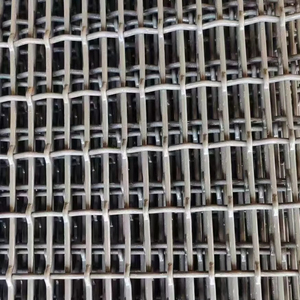 Lỗ vuông dây xoăn lưới thép đen mangan dệt lưới cho khai thác mỏ & nuôi trồng thủy sản hàn & uốn có khả năng tùy chỉnh - Product Image 1