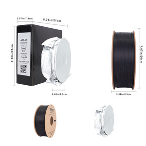 Filamento ABS-GF <span class=keywords><strong>de</strong></span> 1.75mm, 1kg/carrete, Filamento ABS con Fibra <span class=keywords><strong>de</strong></span> Vidrio para Impresoras 3D FDM, Filamento ABS GF Negro - Product Image 5