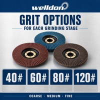 Disque à lamelles Welldon de 4,5 pouces, type VSM T29, meule en zircone alumineuse pour le polissage des joints de soudure en acier inoxydable