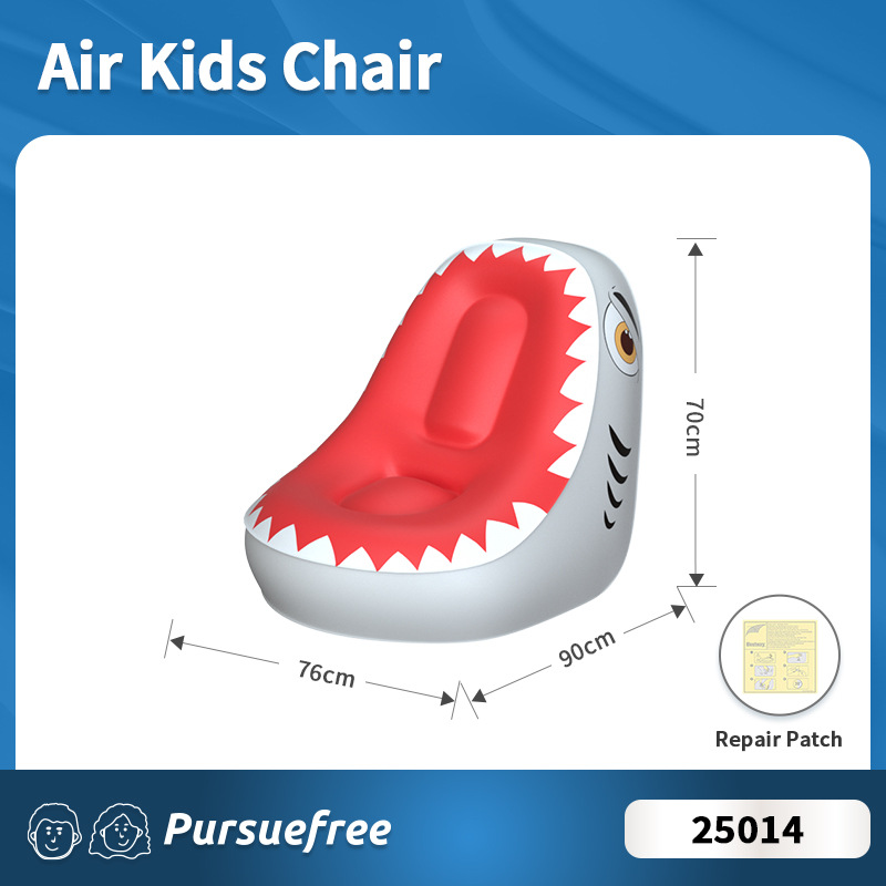 Sofá infantil de tiburón de dibujos animados (gris) 90*76*70cm 25014