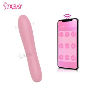 Sexbay vibrator genggam mini silikon genggam merek Eropa, aplikasi vibrator wanita untuk pengendali jarak jauh mainan menyenangkan telur lompat