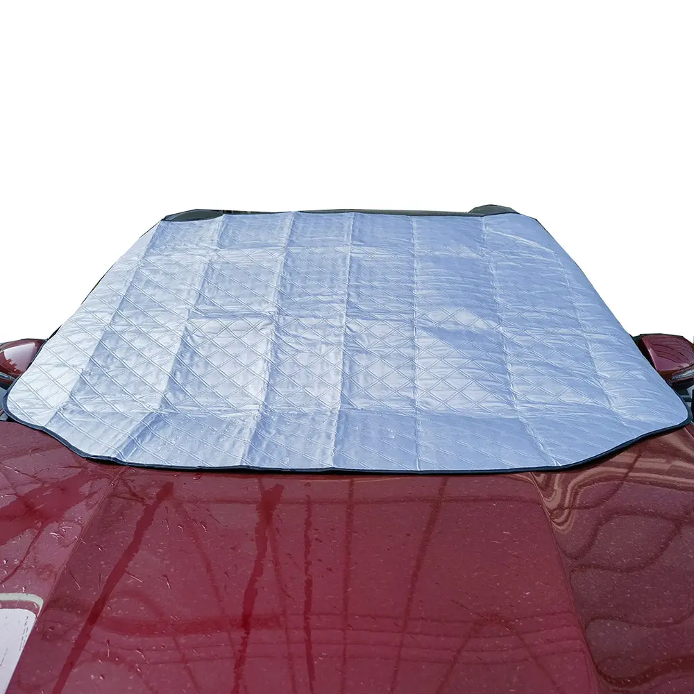 Cubierta impermeable para parabrisas de coche, lámina de aluminio de 4 capas, a prueba de nieve, para todo tipo de clima