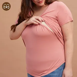 Benutzer definierte Stillen Still kleidung Mutterschaft Casual Mutterschaft Kurzarm Stillen Top T-Shirt